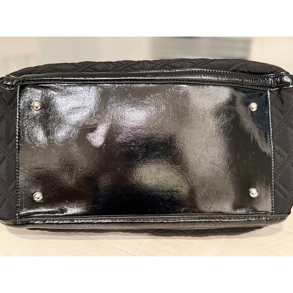 Vera Bradley Black Quilted Shoulder Bag with Colorful Interior - Picture 7 of 7